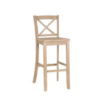 Linon Torino Wash X Back Counter Height Barstool Gray