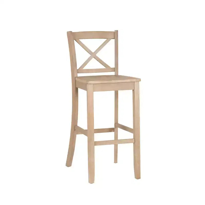 Linon Torino Wash X Back Counter Height Barstool Gray