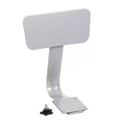 Paquete de 2 taburetes de bar de acero resistente, ajustables de 63,5 a 83,8 cm, con respaldo, gris
