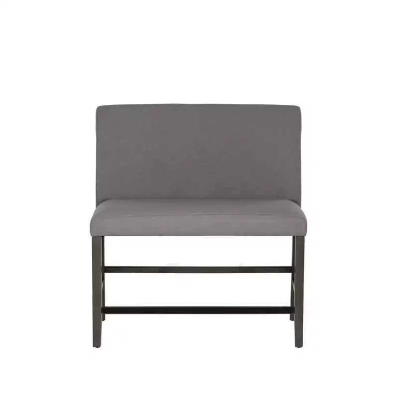 Banco de mostrador tapizado Barnes negro/gris