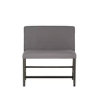 Banco de mostrador tapizado Barnes negro/gris