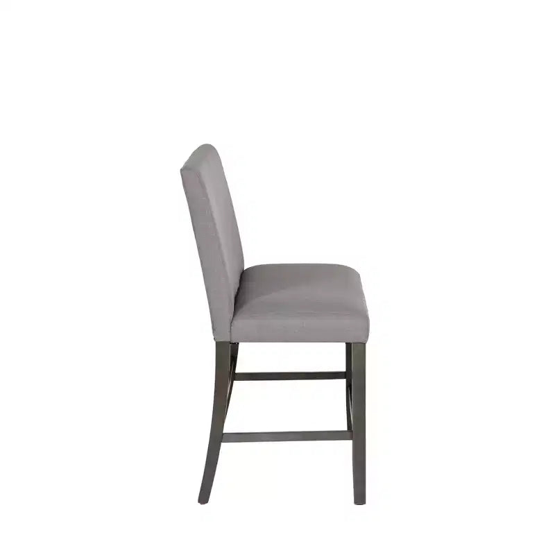 Banco de mostrador tapizado Barnes negro/gris