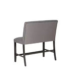 Banco de mostrador tapizado Barnes negro/gris
