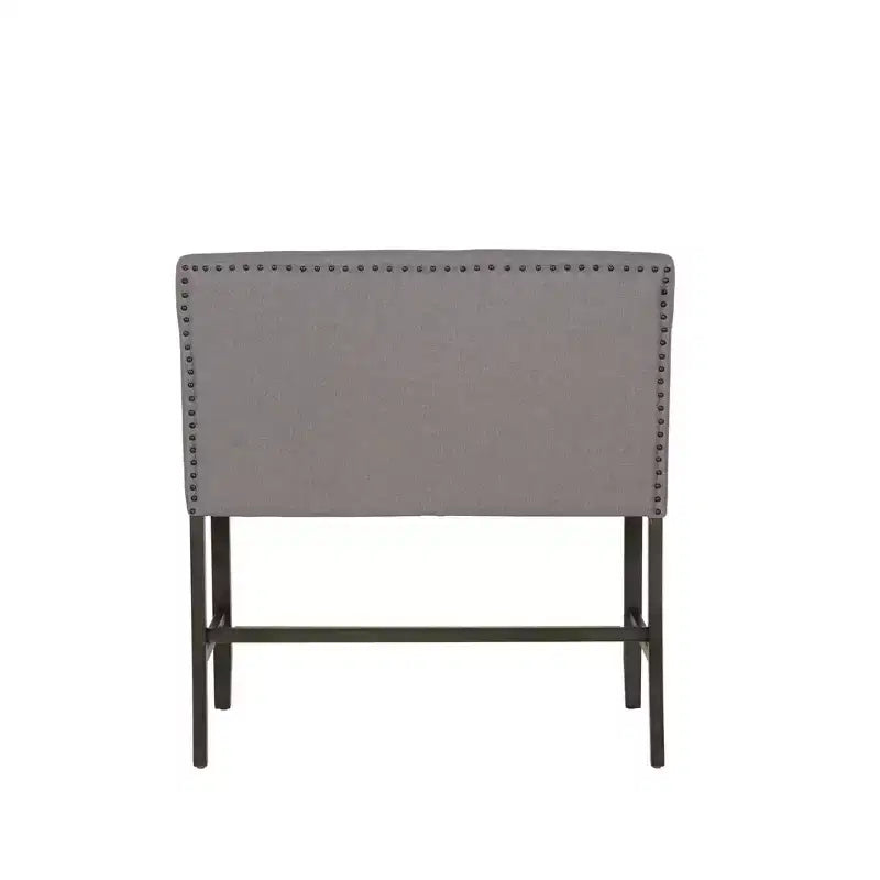 Banco de mostrador tapizado Barnes negro/gris
