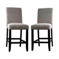 Set of 2 Norelo 25" Upholstered Counter Height Barstools Light Gray - HOMES: Inside + Out: Transitional Style, Footrest