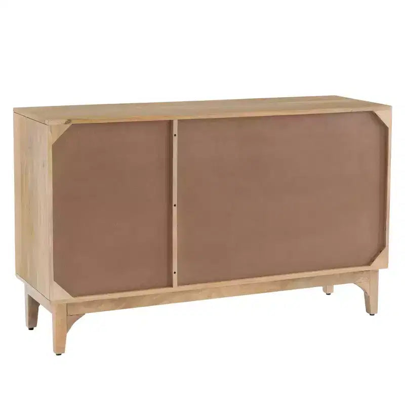 Mueble de caña Gordon de 3 puertas, color natural