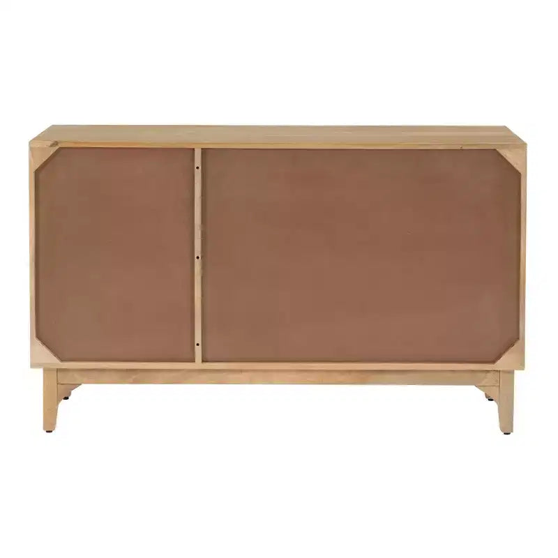 Mueble de caña Gordon de 3 puertas, color natural