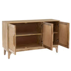 Mueble de caña Gordon de 3 puertas, color natural