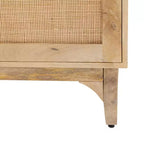 Mueble de caña Gordon de 3 puertas, color natural