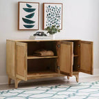Mueble de caña Gordon de 3 puertas, color natural