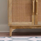 Mueble de caña Gordon de 3 puertas, color natural