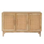 Mueble de caña Gordon de 3 puertas, color natural
