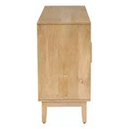 Mueble de caña Gordon de 3 puertas, color natural
