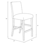 Taburete de bar Parsons de terciopelo de 30 pulgadas