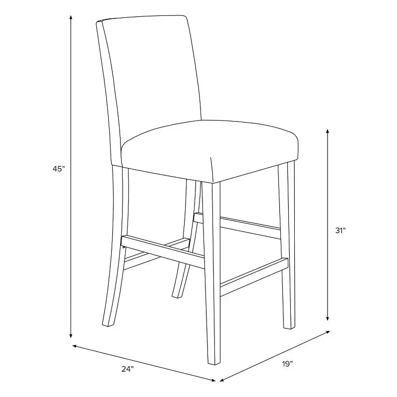 Taburete de bar Parsons de terciopelo de 30 pulgadas