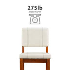 Taburete acolchado Milano con asiento y respaldo tapizados