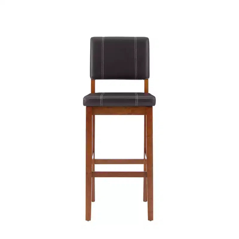 Taburete acolchado Milano con asiento y respaldo tapizados