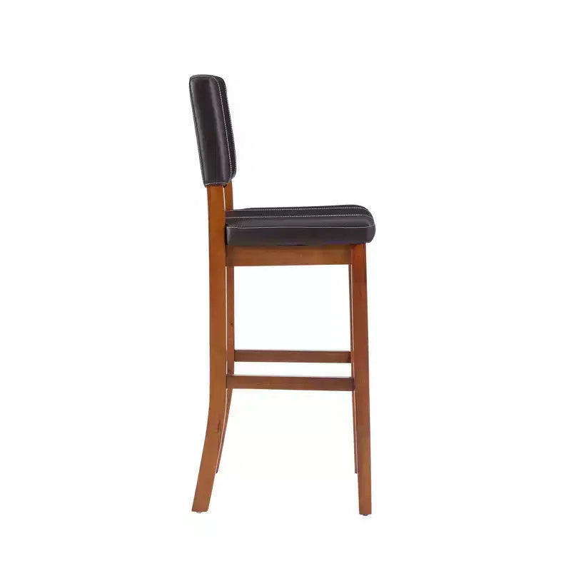 Taburete acolchado Milano con asiento y respaldo tapizados