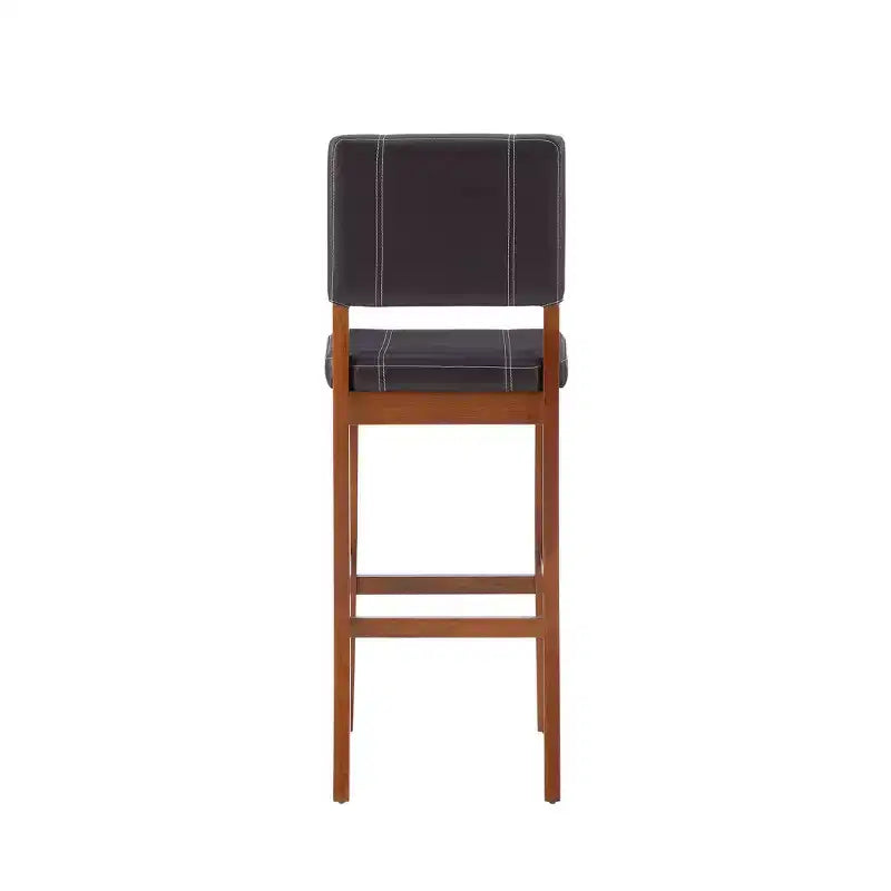 Taburete acolchado Milano con asiento y respaldo tapizados