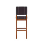 Taburete acolchado Milano con asiento y respaldo tapizados