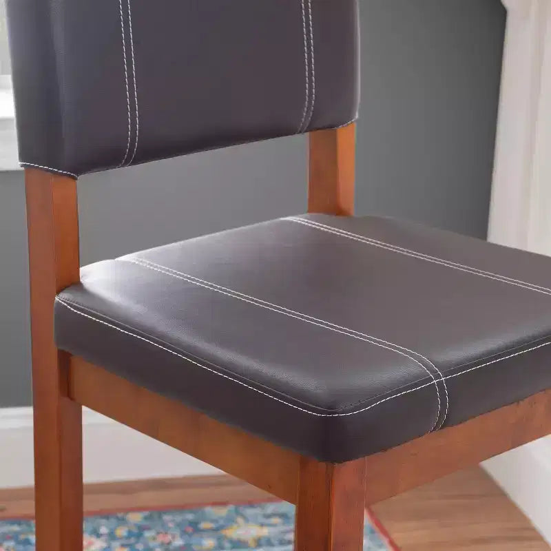 Taburete acolchado Milano con asiento y respaldo tapizados