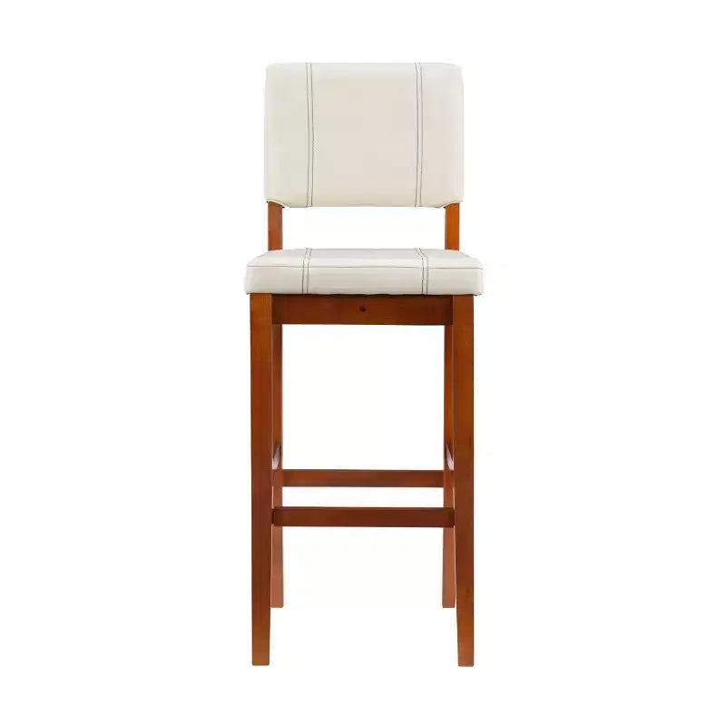 Taburete acolchado Milano con asiento y respaldo tapizados