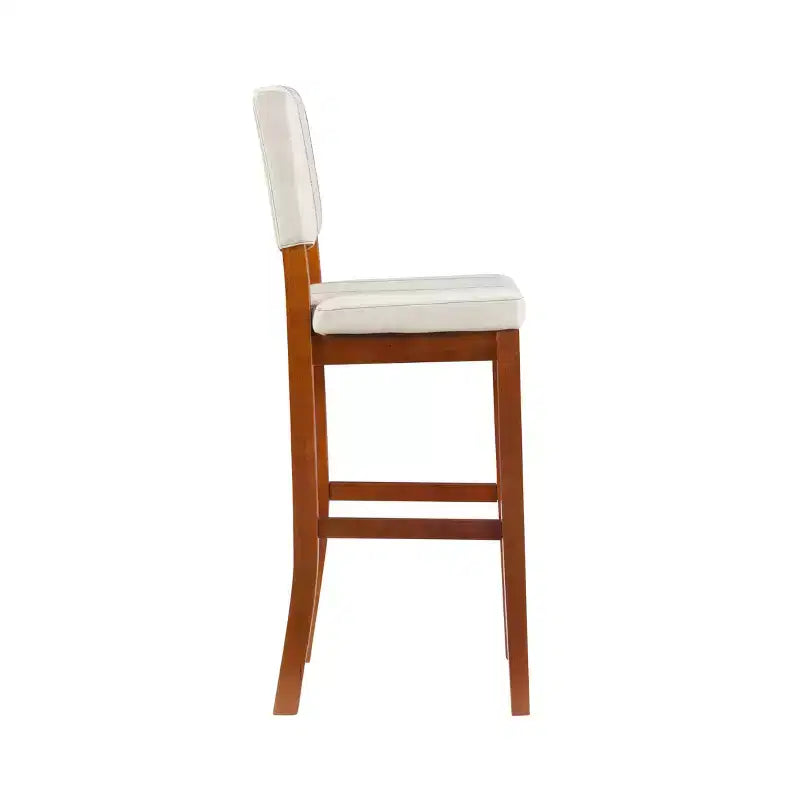 Taburete acolchado Milano con asiento y respaldo tapizados
