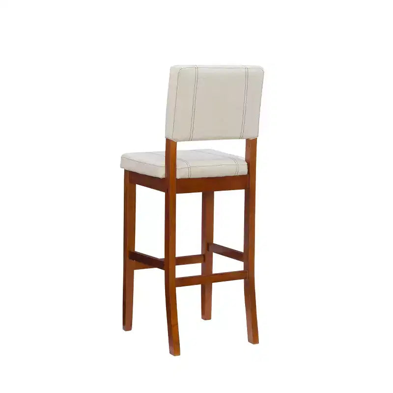 Taburete acolchado Milano con asiento y respaldo tapizados