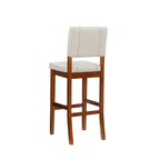 Taburete acolchado Milano con asiento y respaldo tapizados