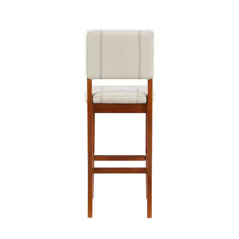 Taburete acolchado Milano con asiento y respaldo tapizados