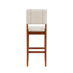 Taburete acolchado Milano con asiento y respaldo tapizados