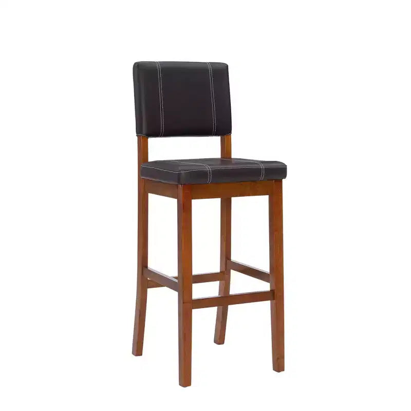 Taburete acolchado Milano con asiento y respaldo tapizados
