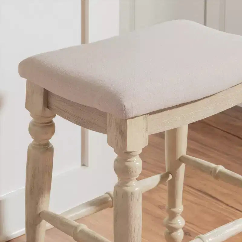 Taburete de barra sin respaldo Marino, altura de mostrador, madera