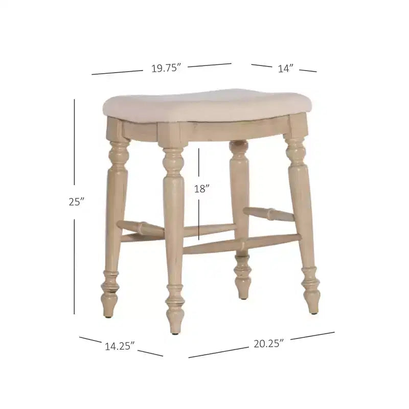 Taburete de barra sin respaldo Marino, altura de mostrador, madera