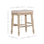 Taburete de barra sin respaldo Marino, altura de mostrador, madera