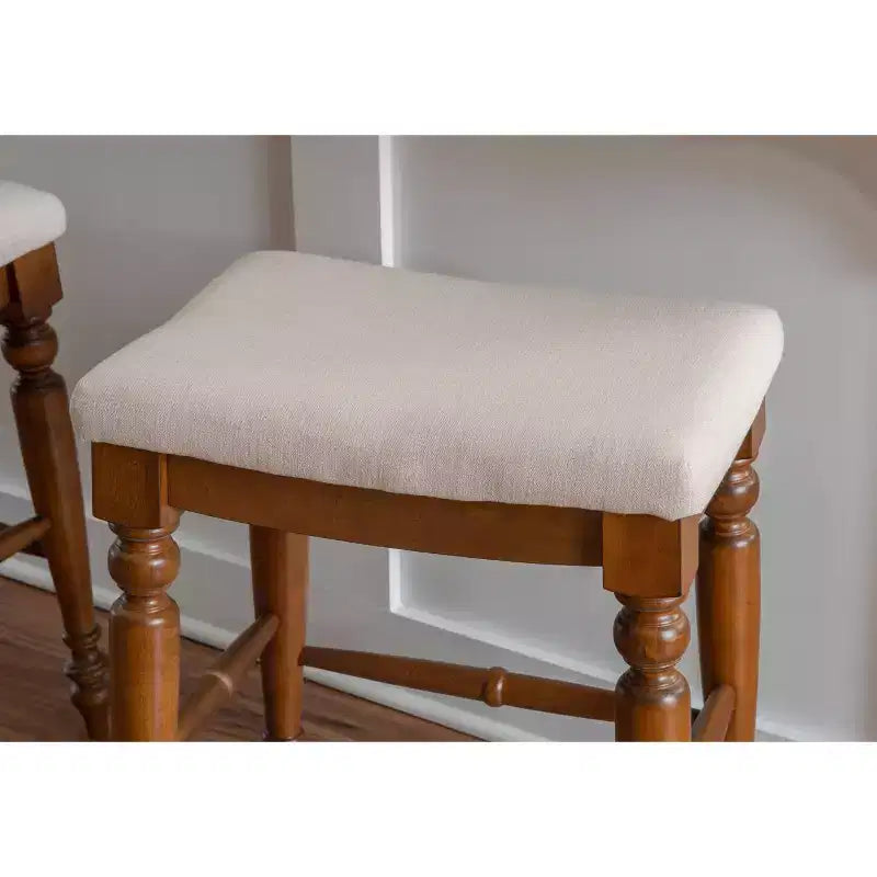 Taburete de barra sin respaldo Marino, altura de mostrador, madera