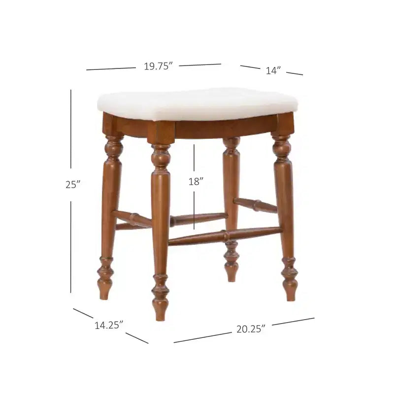 Taburete de barra sin respaldo Marino, altura de mostrador, madera