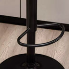 Taburete de bar giratorio, regulable con elevador de gas, de cuero sintético y estilo moderno de mediados de siglo