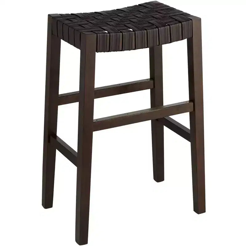 55 Downing Street Moran 30 1/2 High Brown Leather Barstool