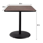 Mesa cuadrada de altura de barra de comedor de 42" de la colección Bennet