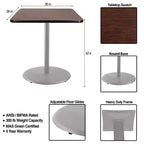 Mesa cuadrada de altura de barra de comedor de 42" de la colección Bennet