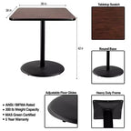 Mesa cuadrada de altura de barra de comedor de 42" de la colección Bennet