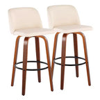 Set of 2 Toriano PU Leather Barstools - LumiSource: