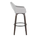 Taburetes Mustang, tela oscura/metal negro